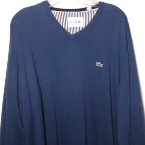 Lacoste  Men's V-Neck Sweater Size 4XL